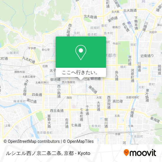 ルシエル西ノ京二条二条地図