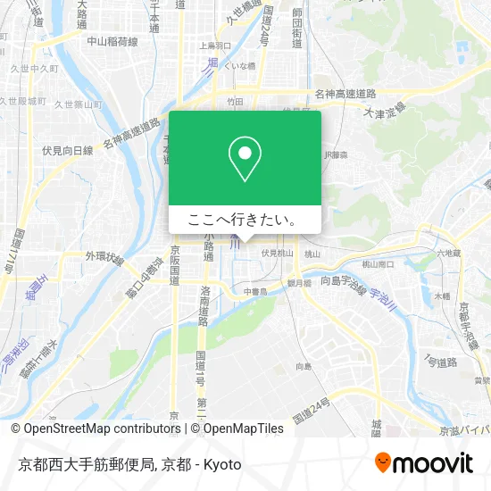 京都西大手筋郵便局地図