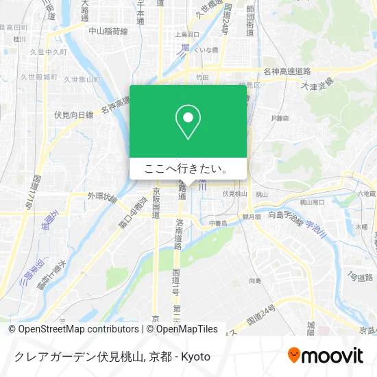 クレアガーデン伏見桃山地図