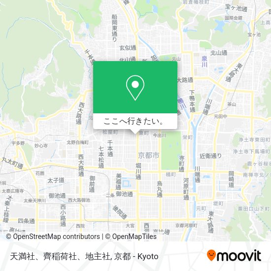 天満社、齊稲荷社、地主社地図