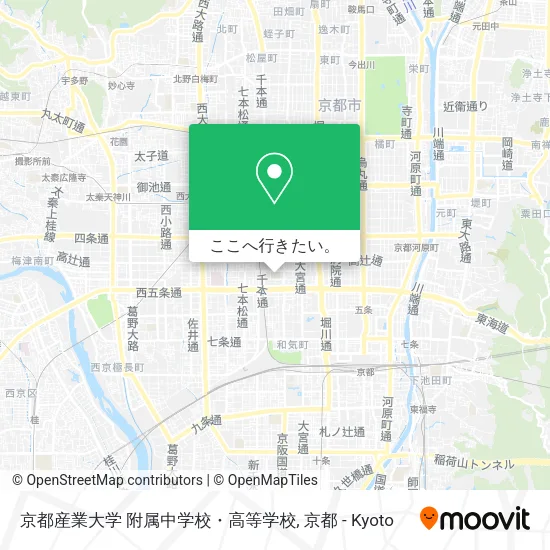 京都産業大学 附属中学校・高等学校地図