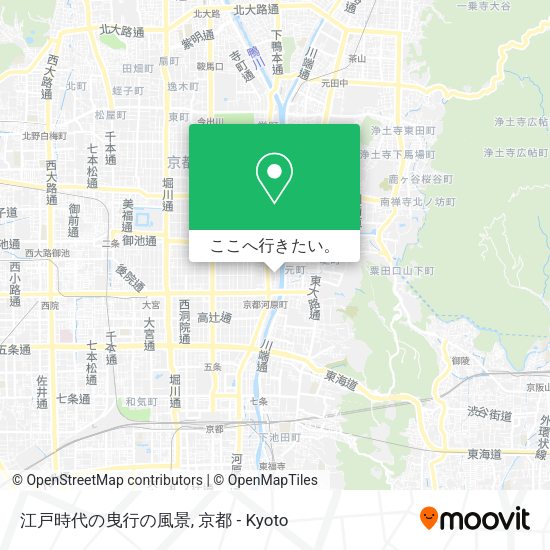 江戸時代の曳行の風景地図