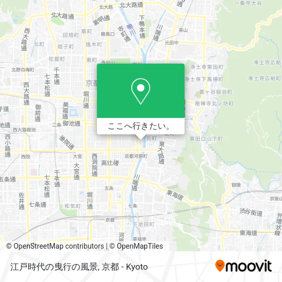 江戸時代の曳行の風景地図