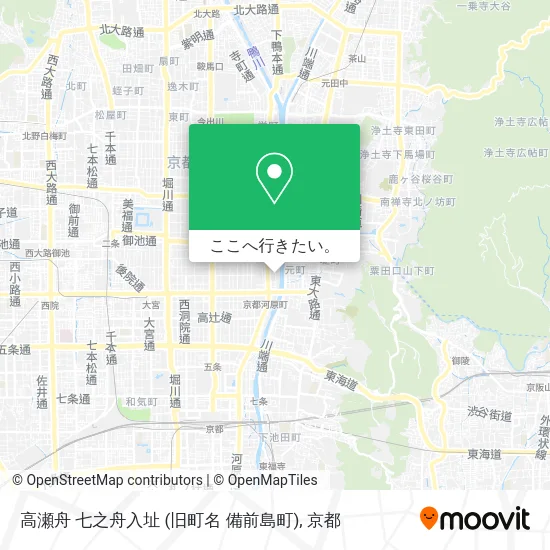 高瀬舟 七之舟入址 (旧町名 備前島町)地図