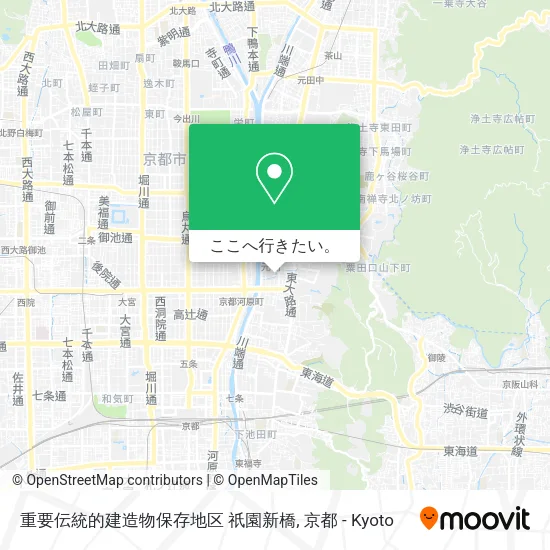 重要伝統的建造物保存地区 祇園新橋地図