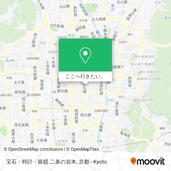 宝石・時計・眼鏡 二条の岩本地図
