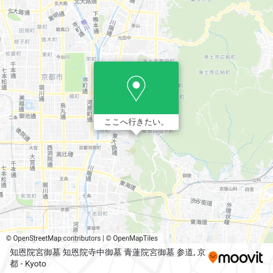 知恩院宮御墓 知恩院寺中御墓 青蓮院宮御墓 参道地図