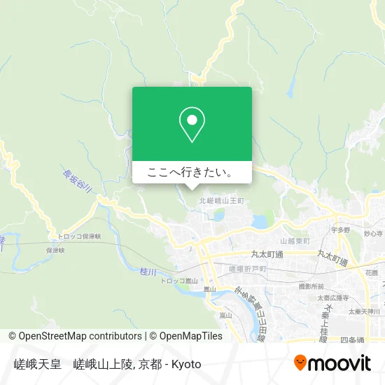 嵯峨天皇　嵯峨山上陵地図