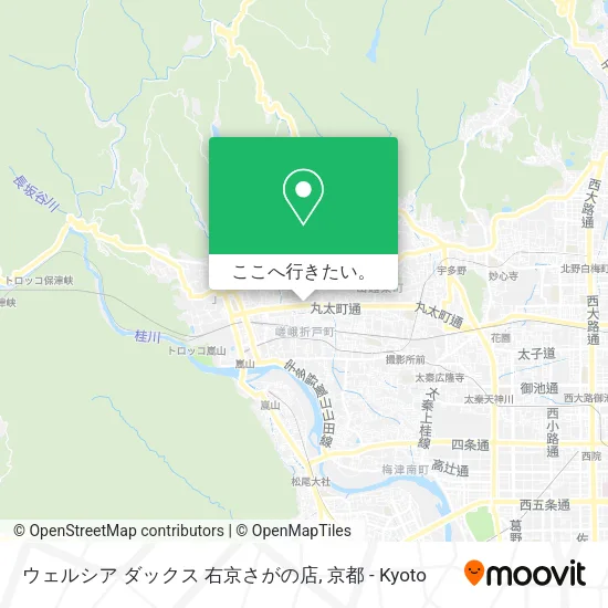 ウェルシア ダックス 右京さがの店地図