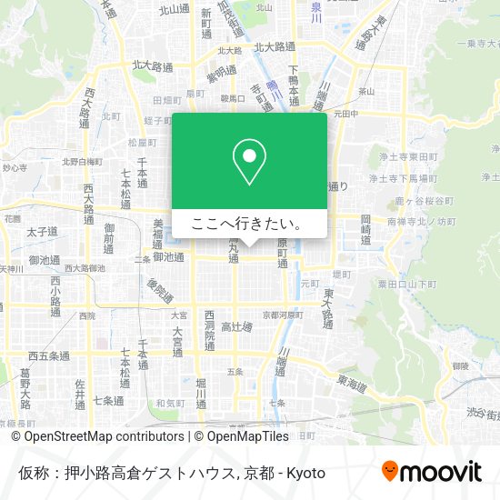 仮称：押小路高倉ゲストハウス地図