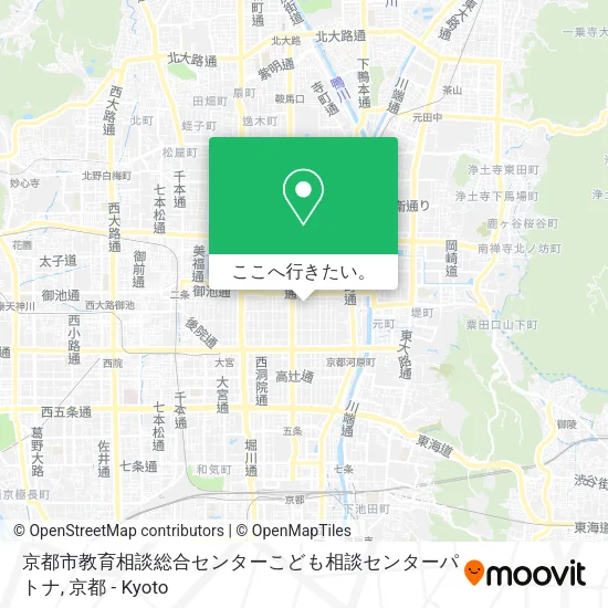 京都市教育相談総合センターこども相談センターパトナ地図