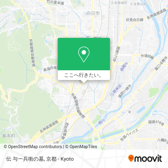 伝 与一兵衛の墓地図