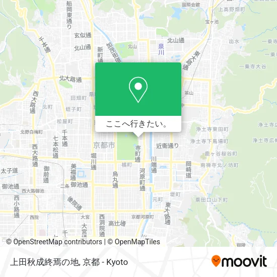 上田秋成終焉の地地図