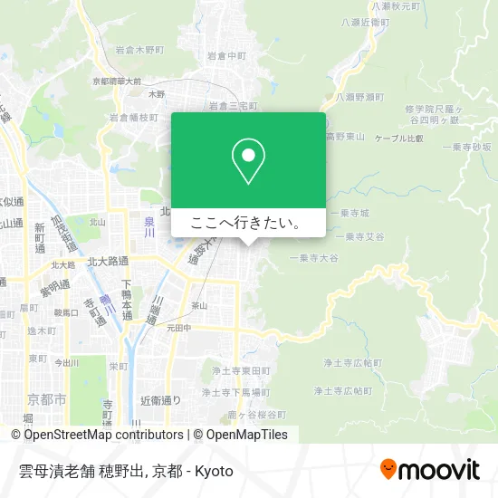 雲母漬老舗 穂野出地図