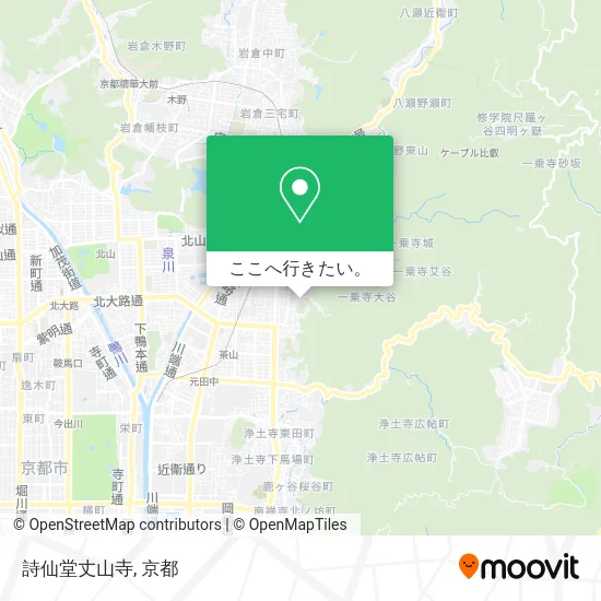 詩仙堂丈山寺地図