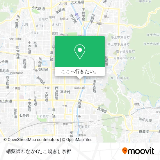 蛸薬師わなか(たこ焼き)地図