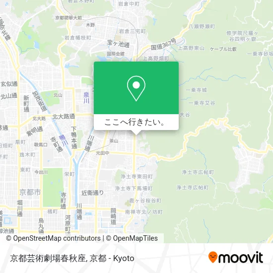 京都芸術劇場春秋座地図
