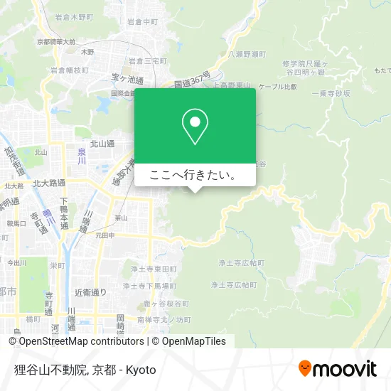 狸谷山不動院地図