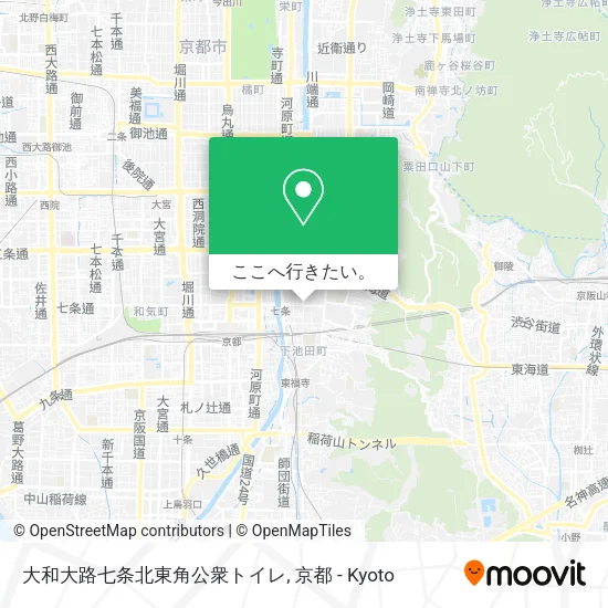 大和大路七条北東角公衆トイレ地図