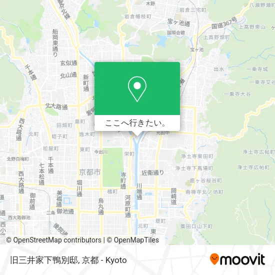 旧三井家下鴨別邸地図