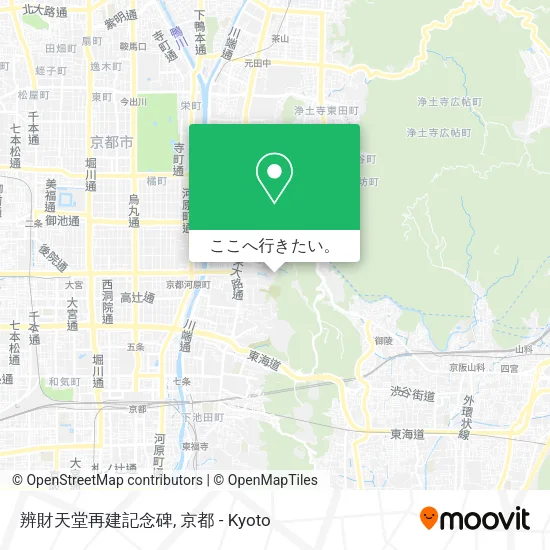 辨財天堂再建記念碑地図