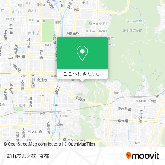 靈山表忠之碑地図