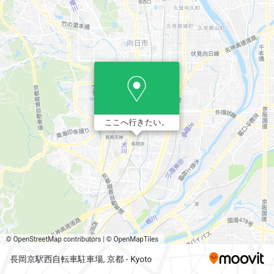 長岡京駅西自転車駐車場地図