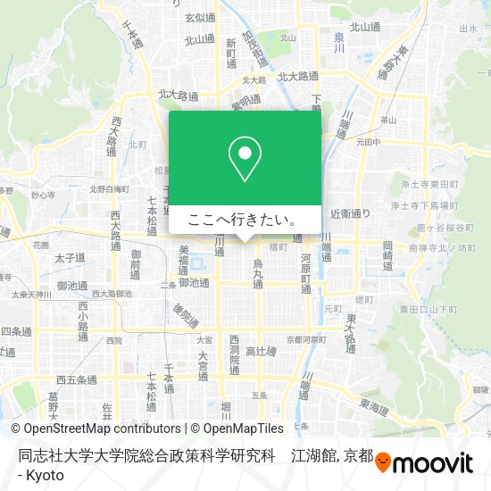 同志社大学大学院総合政策科学研究科　江湖館地図