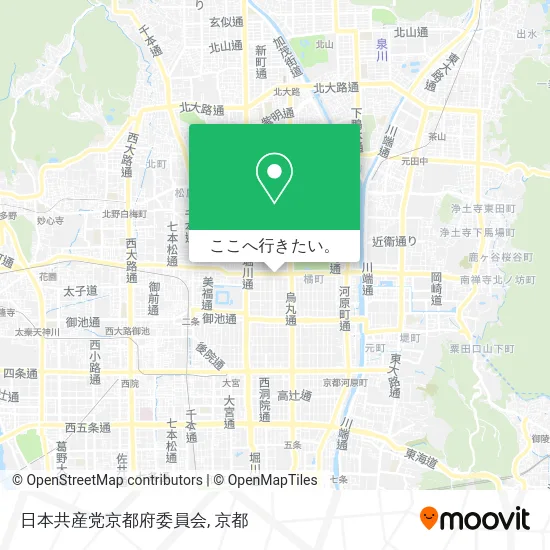 日本共産党京都府委員会地図