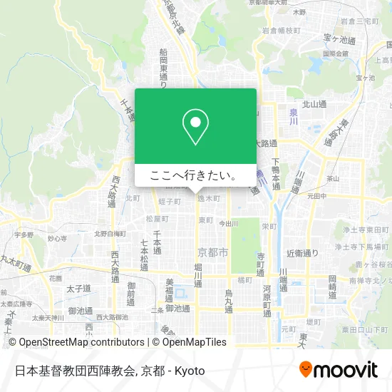 日本基督教団西陣教会地図