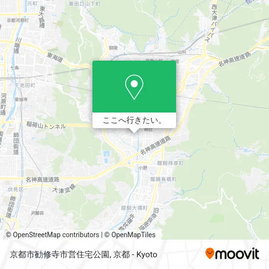 京都市勧修寺市営住宅公園地図