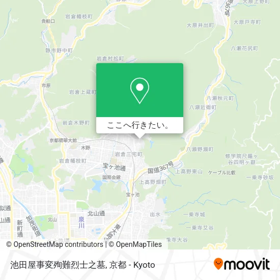 池田屋事変殉難烈士之墓地図