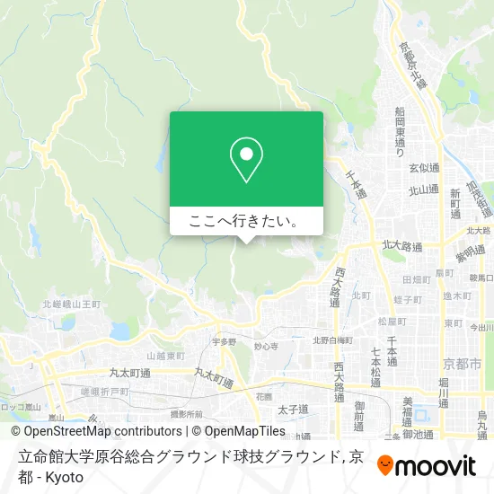 立命館大学原谷総合グラウンド球技グラウンド地図