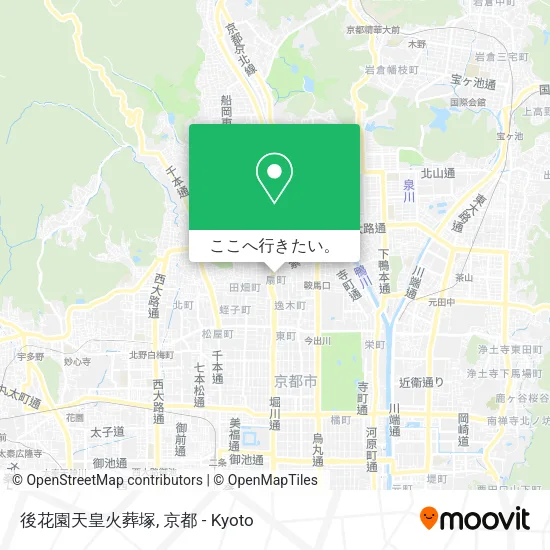 後花園天皇火葬塚地図