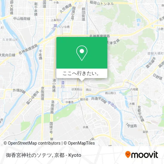 御香宮神社のソテツ地図