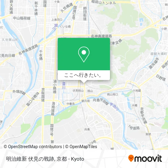 明治維新 伏見の戰跡地図