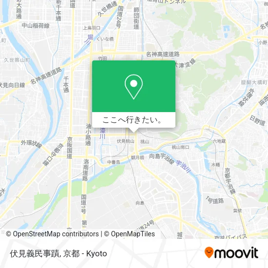 伏見義民事蹟地図