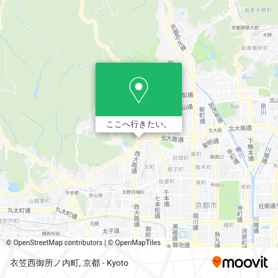 衣笠西御所ノ内町地図