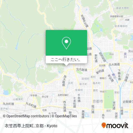 衣笠西尊上院町地図