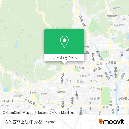衣笠西尊上院町地図