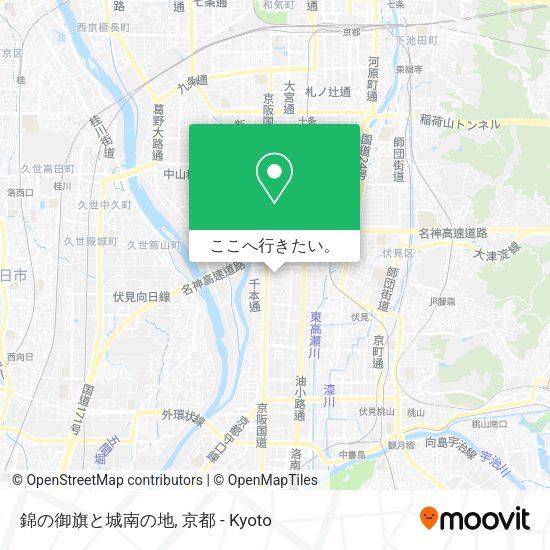 錦の御旗と城南の地地図