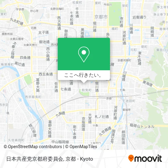 日本共産党京都府委員会地図