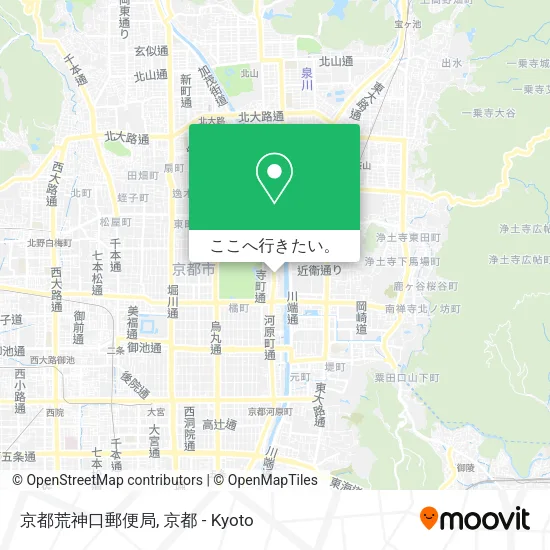 京都荒神口郵便局地図