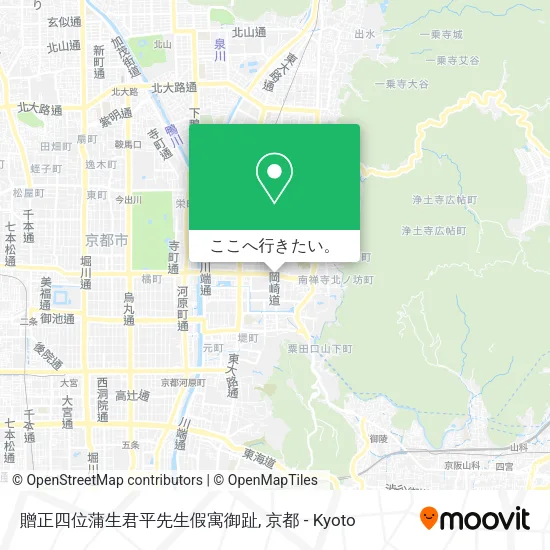 贈正四位蒲生君平先生假寓御趾地図