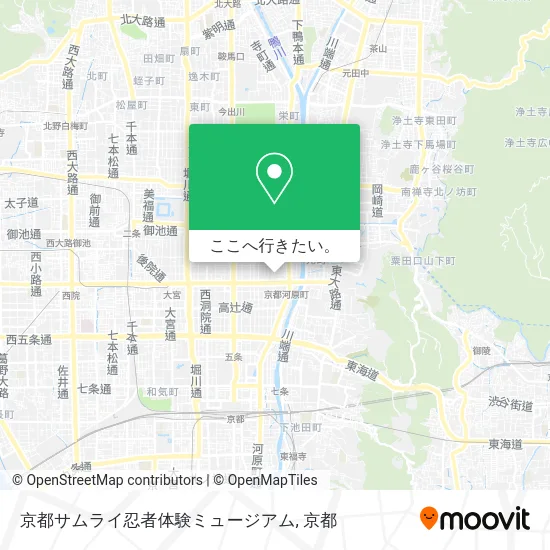 京都サムライ忍者体験ミュージアム地図