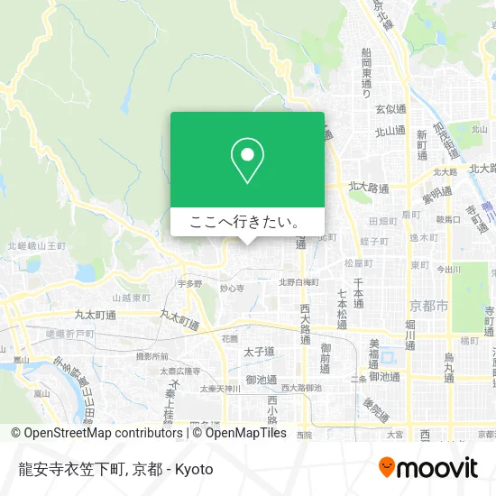 龍安寺衣笠下町地図