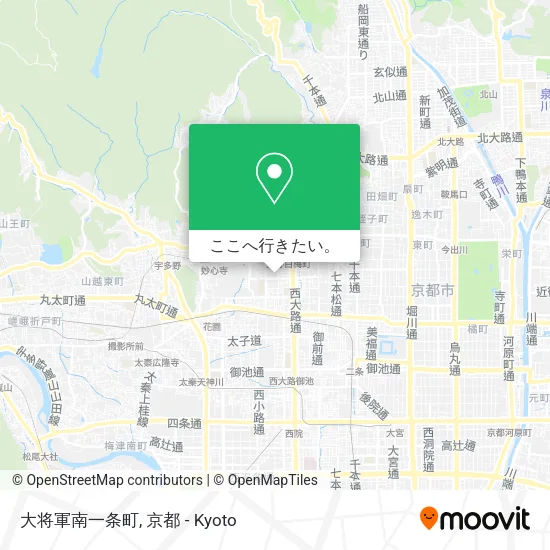 大将軍南一条町地図