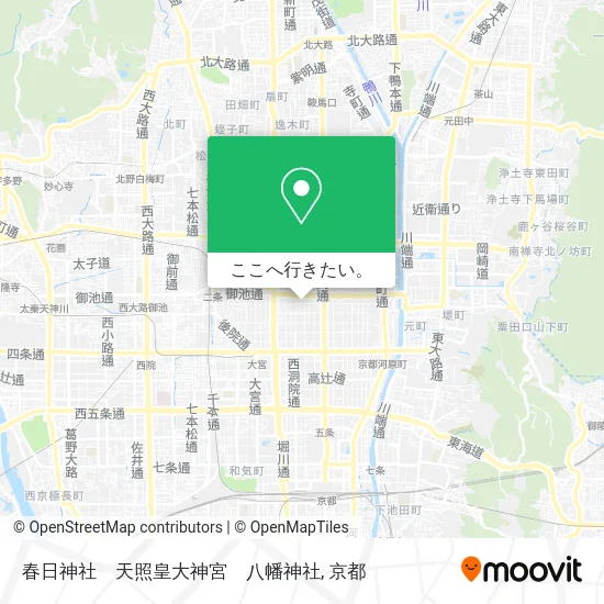 春日神社　天照皇大神宮　八幡神社地図