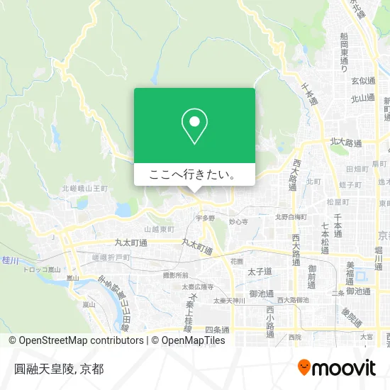 圓融天皇陵地図