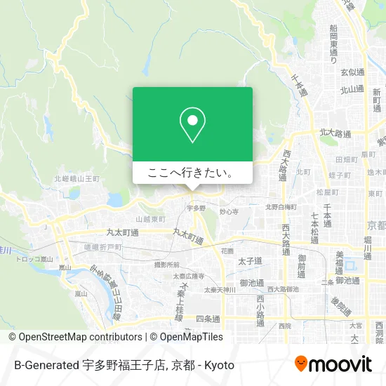 B-Generated 宇多野福王子店地図